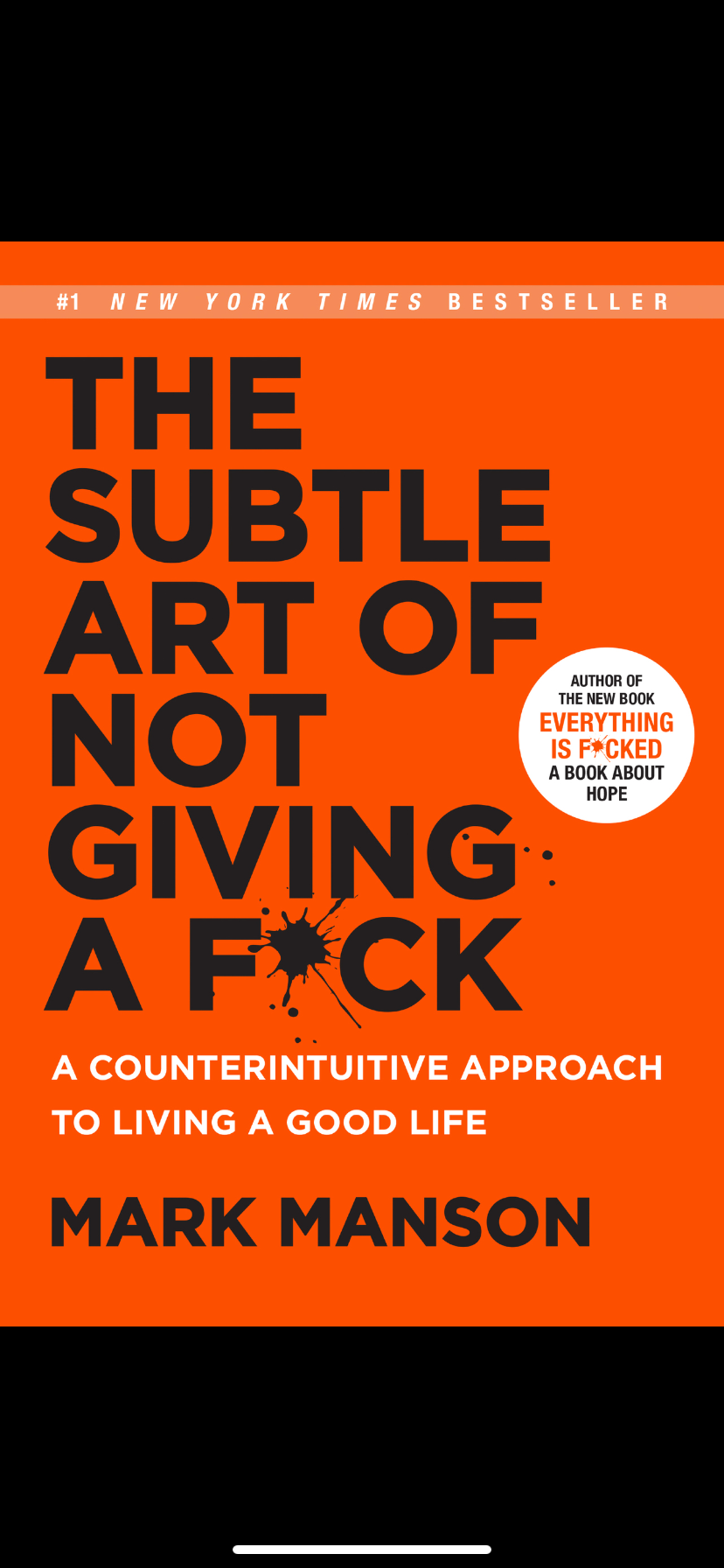 The Subtle Art of Not Giving a F*ck