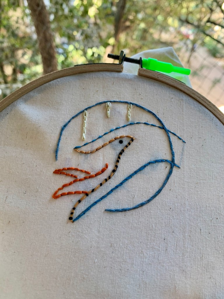 Woman. Bird. Moon